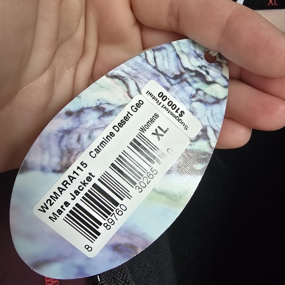 Prana, New, Mara Purple Carmine Desert Geo Surf Paddle Swim Jacket, Size XL - Picture 9 of 12